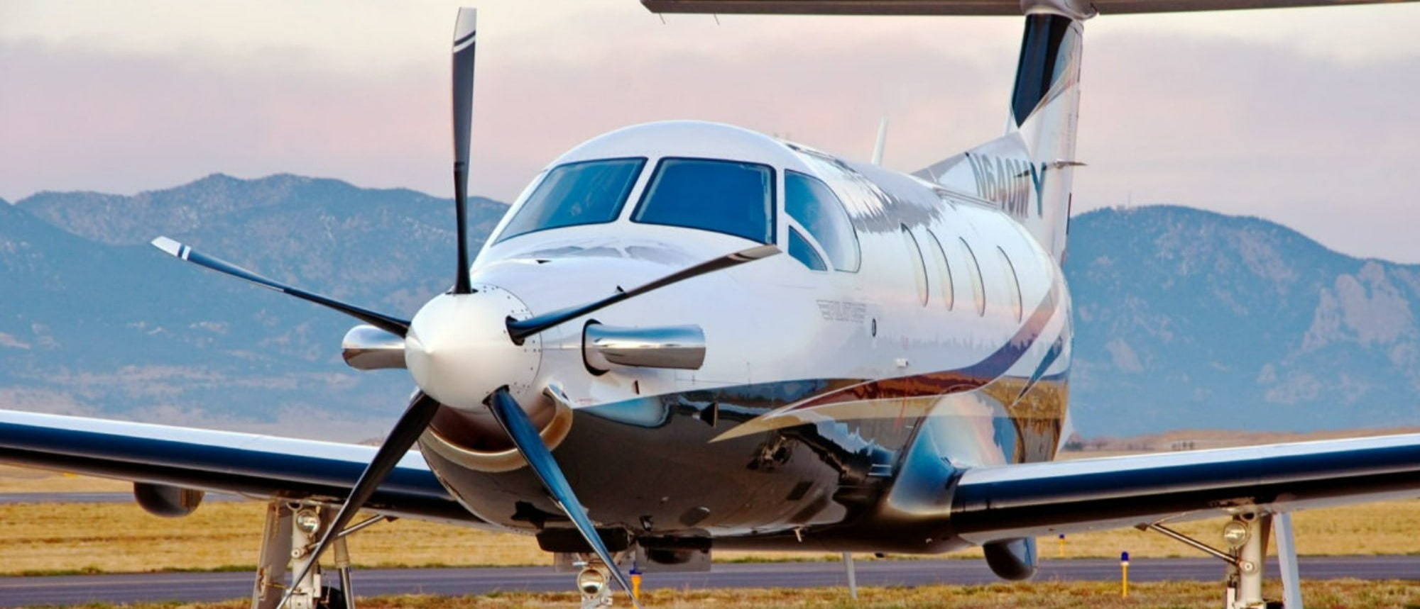 Pilatus PC12 on runway