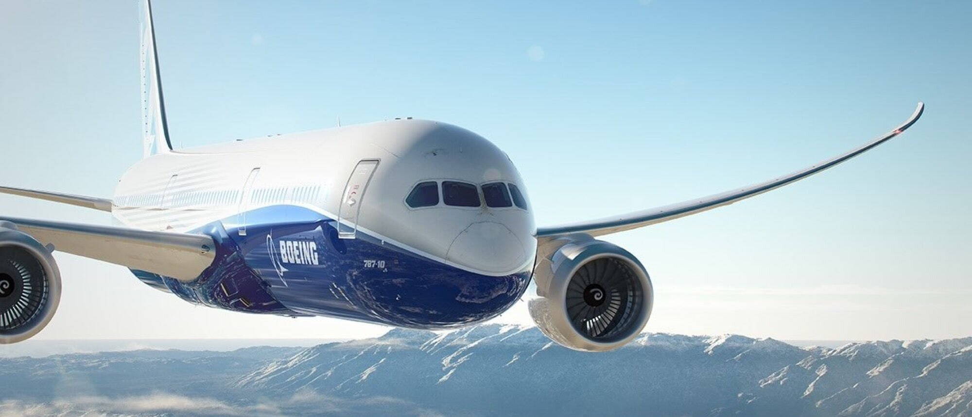 B787 flying in the sky